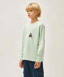 KIDS DOODLE CLASSIC LOGO LONG SLEEVE TEE IN MINT image 2