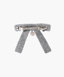KNIT RIBBON HAIR PIN IN GRAY image 2