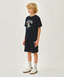 KIDS RAGLAN HALF SWEAT SET-UP IN NAVY image 2