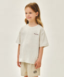 KIDS BACK GRAPHIC OVERSIZED TEE IN OATMEAL image 2