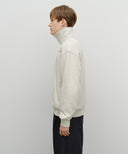 CLASSIC LOGO HALF ZIPUP SWEATSHIRT IN OATMEAL image 8