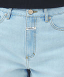 W SUMMER SEMI WIDE DENIM PANTS IN LIGHT BLUE image 5