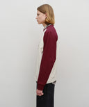 CLASSIC LOGO COLOR BLOCK RAGLAN SWEATSHIRT IN BURGUNDY image 2