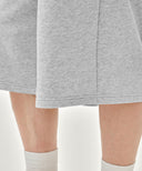 EMBO LOGO BERMUDA SWEAT SHORTS IN LIGHT HEATHER GREY image 2