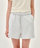 W REGULAR LOGO SWEAT SHORTS IN LIGHT HEATHER GREY image 2