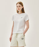 W SMALL REGULAR LOGO TEE IN WHITE image 2