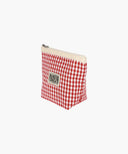 CLASSIC LOGO CHECK POUCH IN RED image 2