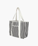 REGULAR LOGO BIG COTTON BAG IN STRIPE image 2