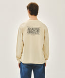 BACK CLASSIC LOGO LONG SLEEVE TEE IN BUTTER image 3