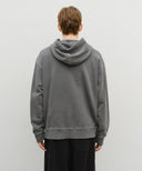 GARMENT DYED HOODIE IN CHARCOAL GREY