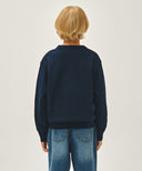 KIDS CITRON KNIT PULLOVER IN NAVY image 3