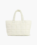 CLASSIC LOGO PADDING TOTE BAG IN IVORY image 3