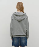 DOODLE CLASSIC BEAR HOODIE IN HEATHER GREY image 9