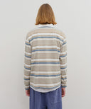 STRIPE COLLAR LONG SLEEVE IN BEIGE image 3