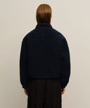 MARITHÉ SPORT W FLEECE CROP JACKET IN NAVY image 3