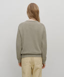 CLASSIC LOGO KNIT PULLOVER IN OATMEAL image 6