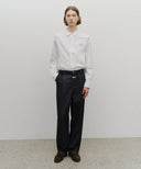 M WIDE RAW DENIM PANTS IN DARK BLUE image 3