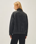 DENIM HARRINGTON JACKET IN GRAY image 9
