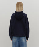 VINTAGE STAMP GRAPHIC HOODIE (BRUSHED) IN NAVY image 3