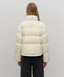 W BASIC CROP DOWN JACKET IN IVORY image 3