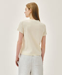 W SMALL REGULAR LOGO TEE IN CREAM image 3