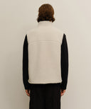 MARITHÉ SPORT FLEECE VEST IN IVORY image 3