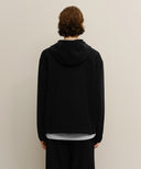 MARITHÉ SPORT FLEECE HOOD ZIP-UP JACKET IN BLACK image 3