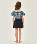 KIDS W CHECK SWIM SUIT IN NAVY image 3