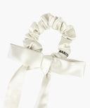 REGULAR LOGO SATIN HAIR RIBBON SCRUNCHIE 2PACK IN IVORY image 3