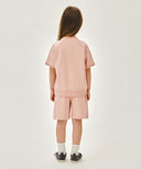KIDS RAGLAN HALF SWEAT SET-UP IN INDI PINK image 3
