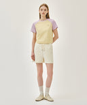 W VINTAGE CLASSIC LOGO SWEAT SHORTS IN FLOWER image 3