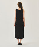W SOFT SLEEVELESS LONG DRESS IN BLACK image 3