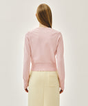 W SMALL CLASSIC LOGO CROP KNIT PULLOVER IN PINK image 3