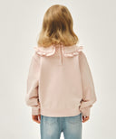 KIDS W FRILL COLLAR SWEATSHIRT IN PINK image 3