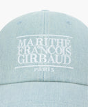 DENIM WASHING CLASSIC LOGO COVERED CAP IN LIGHT BLUE image 3