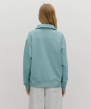 CLASSIC LOGO HALF ZIPUP SWEATSHIRT IN MINT GREY image 3