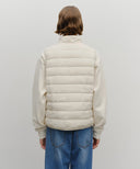 CLASSIC LOGO LIGHT DOWN VEST IN CREAM image 3