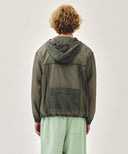 HOODED PACKABLE NYLON JACKET IN GRAY image 3