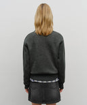 DOODLE BEAR KNIT PULLOVER IN CHARCOAL GREY image 3
