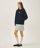 W VINTAGE CLASSIC LOGO SWEAT MINI SKIRT IN HEATHER GREY image 5
