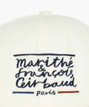 DRAWING CLASSIC LOGO FLAT BRIM CAP IN IVORY image 3