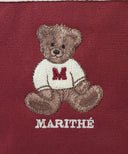 DOODLE BEAR POUCH IN BURGUNDY image 3