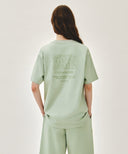 DRAWING LOGO DYEING TEE IN MINT image 3