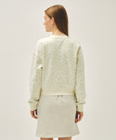 W CLASSIC LOGO CROP SWEATSHIRT IN FLOWER image 3