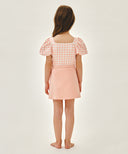 KIDS W CHECK SWIM SUIT IN PINK image 3