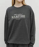 OVERSIZED EMBLEM LOGO SWEATSHIRT IN CHARCOAL GREY