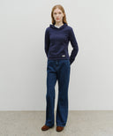 W SLIM BOOT-CUT DENIM PANTS IN BLUE image 3