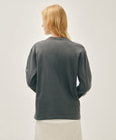 CRACK CLASSIC LOGO LONG SLEEVE TEE IN CHARCOAL GREY image 3