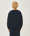 KIDS ALL OVER SWEATSHIRTS IN NAVY image 3
