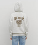 BIG COLLEGE LOGO GRAPHIC HOODIE ZIPUP IN LIGHT HEATHER GREY image 3